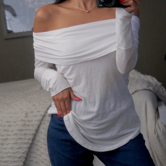 Free People Tops - Free People Off Shoulder Top Shirt Tunic